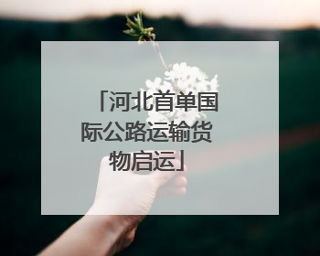 河北首单国际公路运输货物启运