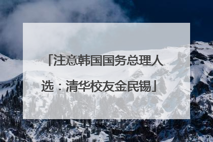 注意韩国国务总理人选：清华校友金民锡