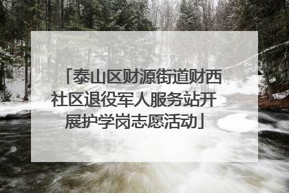 泰山区财源街道财西社区退役军人服务站开展护学岗志愿活动