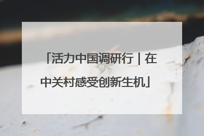 活力中国调研行｜在中关村感受创新生机