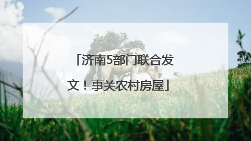 济南5部门联合发文！事关农村房屋