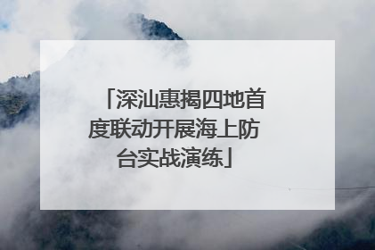 深汕惠揭四地首度联动开展海上防台实战演练