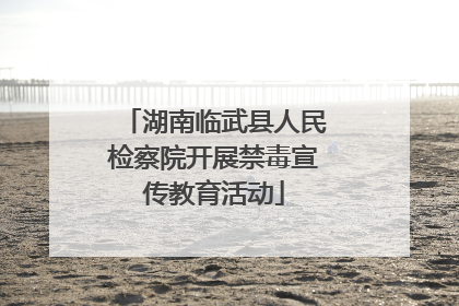 湖南临武县人民检察院开展禁毒宣传教育活动