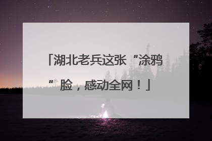 湖北老兵这张“涂鸦”脸，感动全网！