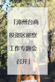 漳州台商投资区巡察工作专题会召开