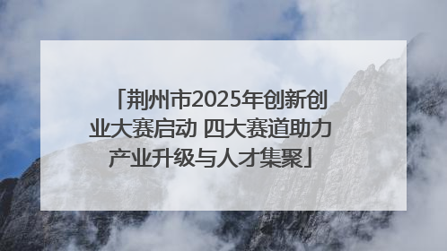 荆州市2025年创新创业大赛启动 四大赛道助力产业升级与人才集聚