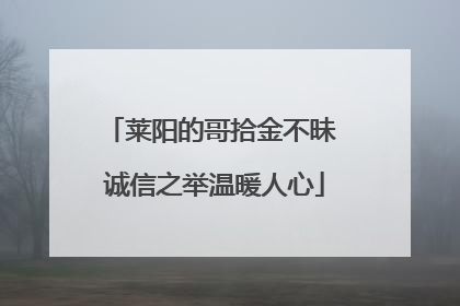 莱阳的哥拾金不昧 诚信之举温暖人心