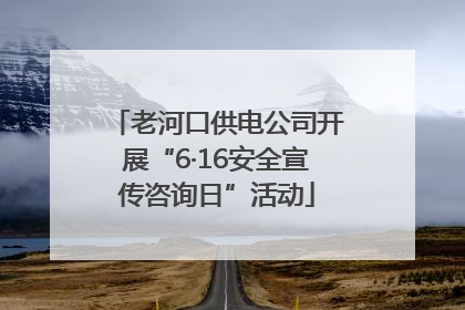 老河口供电公司开展“6·16安全宣传咨询日”活动