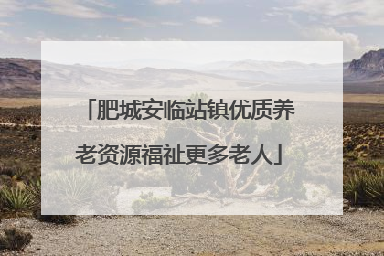 肥城安临站镇优质养老资源福祉更多老人