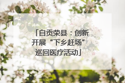 自贡荣县：创新开展“下乡赶场”巡回医疗活动