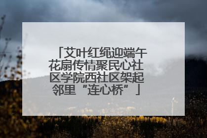 艾叶红绳迎端午花扇传情聚民心社区学院西社区架起邻里“连心桥”