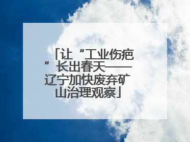 让“工业伤疤”长出春天——辽宁加快废弃矿山治理观察