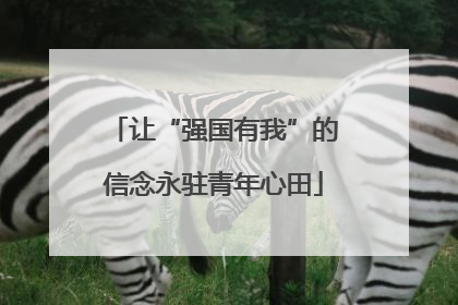 让“强国有我”的信念永驻青年心田