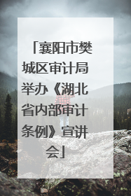 襄阳市樊城区审计局举办《湖北省内部审计条例》宣讲会