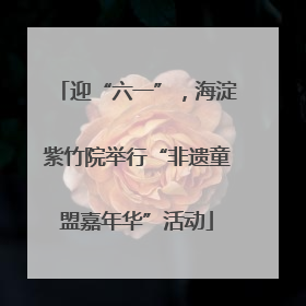 迎“六一”，海淀紫竹院举行“非遗童盟嘉年华”活动