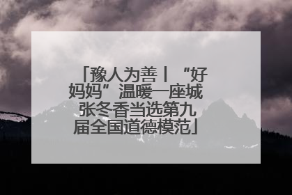 豫人为善丨“好妈妈”温暖一座城 张冬香当选第九届全国道德模范