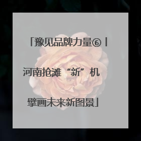 豫见品牌力量⑥丨河南抢滩“新”机 擘画未来新图景