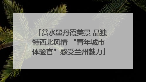 赏水墨丹霞美景 品独特西北风情 “青年城市体验官”感受兰州魅力