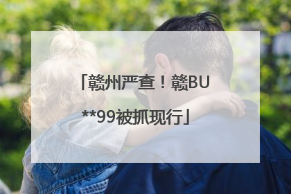 赣州严查！赣BU**99被抓现行