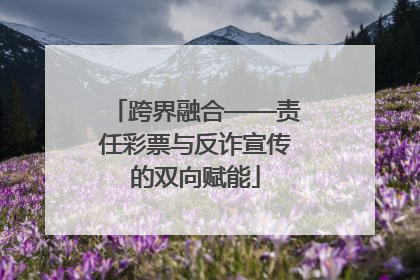 跨界融合——责任彩票与反诈宣传的双向赋能