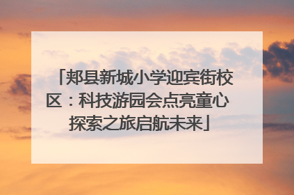 郏县新城小学迎宾街校区：科技游园会点亮童心 探索之旅启航未来