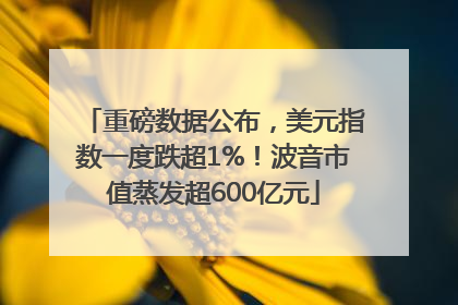 重磅数据公布，美元指数一度跌超1%！波音市值蒸发超600亿元