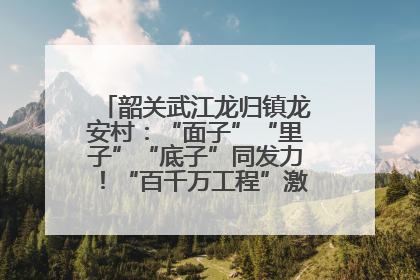 韶关武江龙归镇龙安村：“面子”“里子”“底子”同发力！“百千万工程”激活乡村新动能