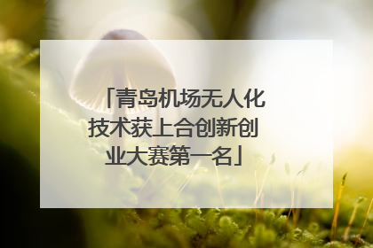 青岛机场无人化技术获上合创新创业大赛第一名