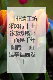 非遗工坊采风行｜土家族织锦：一面是千年图腾 一面是幸福画卷