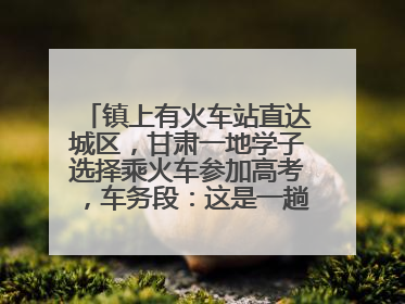 镇上有火车站直达城区，甘肃一地学子选择乘火车参加高考，车务段：这是一趟逐梦列车