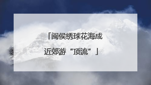 闽侯绣球花海成近郊游“顶流”