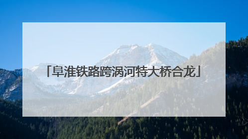 阜淮铁路跨涡河特大桥合龙