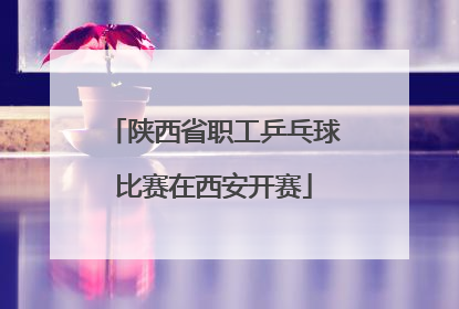 陕西省职工乒乓球比赛在西安开赛