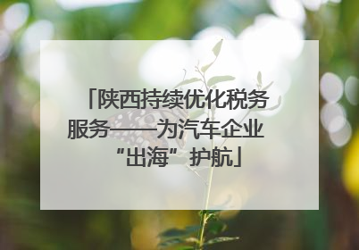 陕西持续优化税务服务——为汽车企业“出海”护航