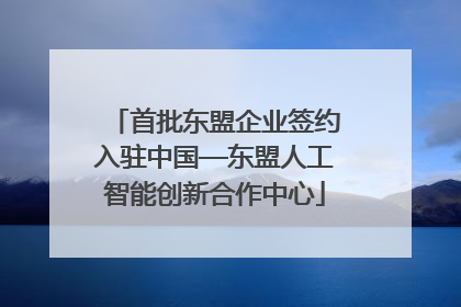 首批东盟企业签约入驻中国—东盟人工智能创新合作中心
