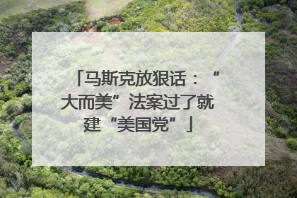 马斯克放狠话：“大而美”法案过了就建“美国党”