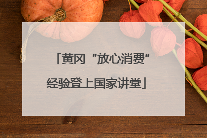 黄冈“放心消费”经验登上国家讲堂