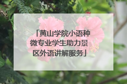 黄山学院小语种微专业学生助力景区外语讲解服务