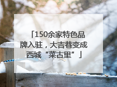 150余家特色品牌入驻，大吉巷变成西城“菜古里”