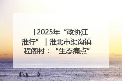 2025年“政协江淮行”｜淮北市渠沟镇程阁村：“生态痛点”变“生态景观”