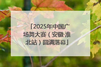 2025年中国广场舞大赛（安徽·淮北站）圆满落幕
