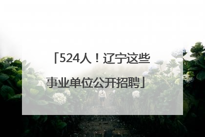 524人！辽宁这些事业单位公开招聘