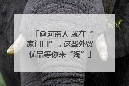 @河南人 就在“家门口”，这些外贸优品等你来“淘”