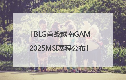 BLG首战越南GAM，2025MSI赛程公布