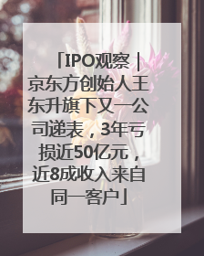 IPO观察｜京东方创始人王东升旗下又一公司递表，3年亏损近50亿元，近8成收入来自同一客户